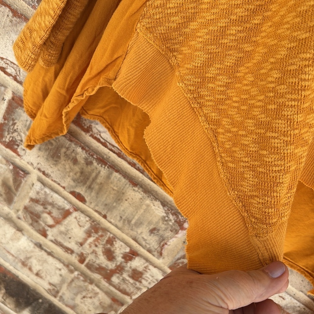 Anthropologie Left of Center Mustard Yellow Long Sleeve Top - Picture 6 of 10